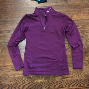 Plum Nike Workout 1/4 zip